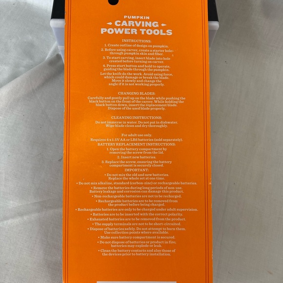 Pumpkin Power Tools Saw Halloween Decorating Carving Kit Cutter Crafting Battery - Picture 4 of 6